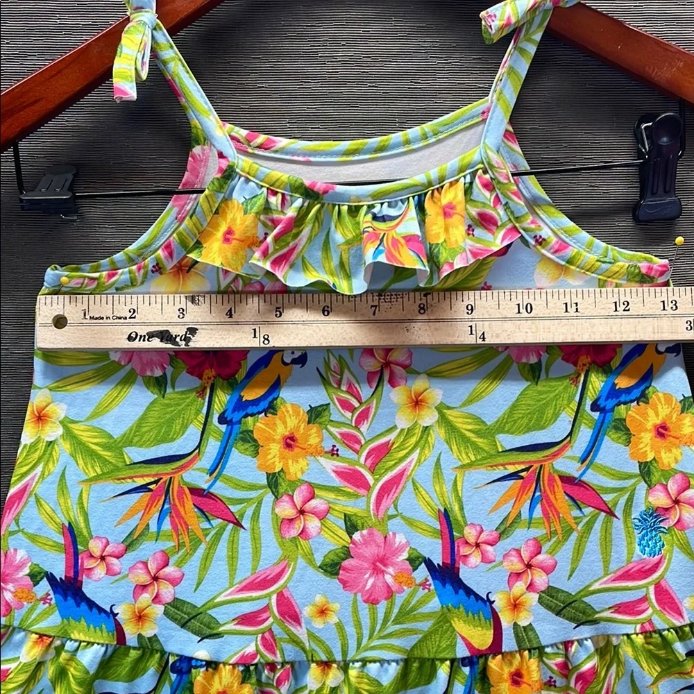 Tommy Bahama Pink and Blue‎ Ruffled Tiered Sundress